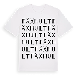 Fäxhult ordlek t-shirt – ekologisk bomull t-shirt från Pinshirt