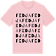 Pink Cotton t-shirt med Fedja ordlek t-shirt