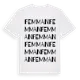 White t-shirt med Femman ordlek t-shirt