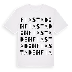Fiastaden ordlek t-shirt – ekologisk bomull t-shirt från Pinshirt