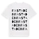 White t-shirt med Fiastaden ordlek t-shirt