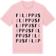 Pink Cotton t-shirt med Filippus ordlek t-shirt
