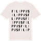 Vintage White t-shirt med Filippus ordlek t-shirt