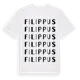 White t-shirt med Filippus ordlek t-shirt