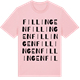Pink Cotton t-shirt med Fillingen ordlek t-shirt
