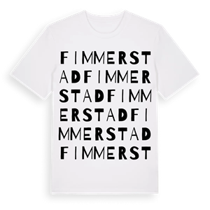 Fimmerstad ordlek t-shirt – ekologisk bomull t-shirt från Pinshirt