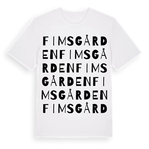 Fimsgården ordlek t-shirt – ekologisk bomull t-shirt från Pinshirt