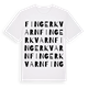 White t-shirt med Fingerkvarn ordlek t-shirt