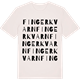 Vintage White t-shirt med Fingerkvarn ordlek t-shirt