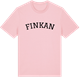 Pink Cotton t-shirt med Finkan böjd t-shirt