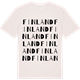 Vintage White t-shirt med Finland ordlek t-shirt