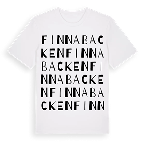 Finnabacken ordlek t-shirt – ekologisk bomull t-shirt från Pinshirt