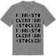 Mid Heather Gray t-shirt med Finnastocken ordlek t-shirt