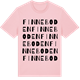 Pink Cotton t-shirt med Finneboden ordlek t-shirt