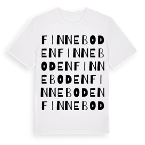 Finneboden ordlek t-shirt – ekologisk bomull t-shirt från Pinshirt