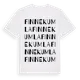 White t-shirt med Finnekumla ordlek t-shirt