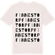 Vintage White t-shirt med Finnestorp ordlek t-shirt