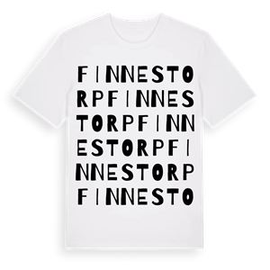 Finnestorp ordlek t-shirt – ekologisk bomull t-shirt från Pinshirt