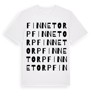 Finnetorp ordlek t-shirt – ekologisk bomull t-shirt från Pinshirt