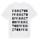White t-shirt med Finnetorp ordlek t-shirt