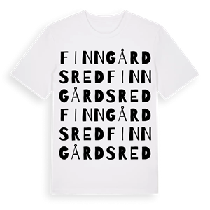 Finngårdsred ordlek t-shirt – ekologisk bomull t-shirt från Pinshirt