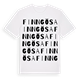 White t-shirt med Finngösa ordlek t-shirt
