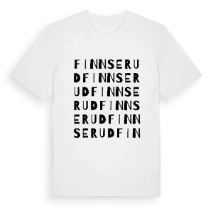 Finnserud ordlek t-shirt – ekologisk bomull t-shirt från PinShirt