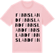 Pink Cotton t-shirt med Finnsland ordlek t-shirt