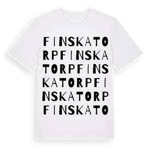 Finskatorp ordlek t-shirt – ekologisk bomull t-shirt från Pinshirt