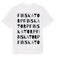 White t-shirt med Finskatorp ordlek t-shirt