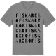 Mid Heather Gray t-shirt med Fiskarebo ordlek t-shirt