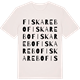 Vintage White t-shirt med Fiskarebo ordlek t-shirt