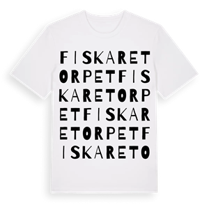 Fiskaretorpet ordlek t-shirt – ekologisk bomull t-shirt från Pinshirt