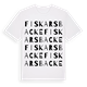 White t-shirt med Fiskarsbacke ordlek t-shirt