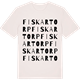 Vintage White t-shirt med Fiskartorp ordlek t-shirt