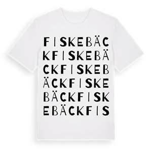 Fiskebäck ordlek t-shirt – ekologisk bomull t-shirt från Pinshirt