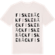 Vintage White t-shirt med Fiskebäck ordlek t-shirt