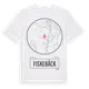 White t-shirt med Fiskebäck t-shirt