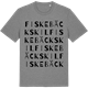 Mid Heather Gray t-shirt med Fiskebäckskil ordlek t-shirt