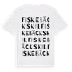 White t-shirt med Fiskebäckskil ordlek t-shirt