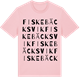 Pink Cotton t-shirt med Fiskebäcksvik ordlek t-shirt