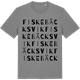 Mid Heather Gray t-shirt med Fiskebäcksvik ordlek t-shirt