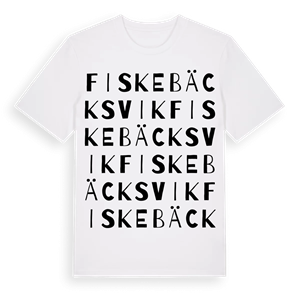 Fiskebäcksvik ordlek t-shirt – ekologisk bomull t-shirt från Pinshirt
