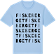 Blue Soul t-shirt med Fiskeberget ordlek t-shirt