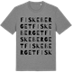 Mid Heather Gray t-shirt med Fiskeberget ordlek t-shirt