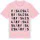 Pink Cotton t-shirt med Fiskeskär ordlek t-shirt