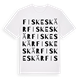 White t-shirt med Fiskeskär ordlek t-shirt