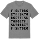 Mid Heather Gray t-shirt med Fisktorget ordlek t-shirt