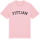 Pink Cotton t-shirt med Fittjan böjd t-shirt
