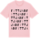 Pink Cotton t-shirt med Fittjan ordlek t-shirt